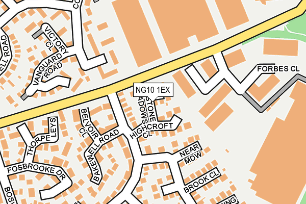 NG10 1EX map - OS OpenMap – Local (Ordnance Survey)