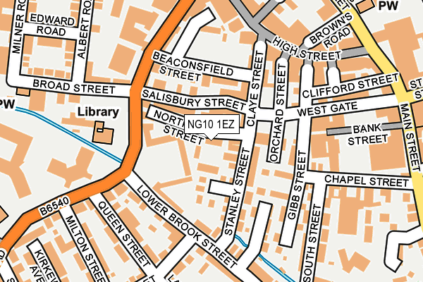 NG10 1EZ map - OS OpenMap – Local (Ordnance Survey)