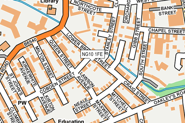 NG10 1FE map - OS OpenMap – Local (Ordnance Survey)