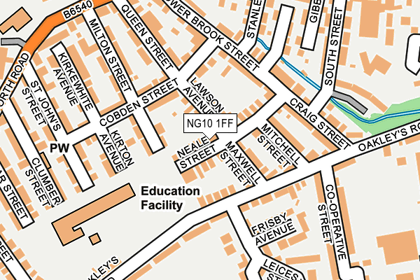 NG10 1FF map - OS OpenMap – Local (Ordnance Survey)