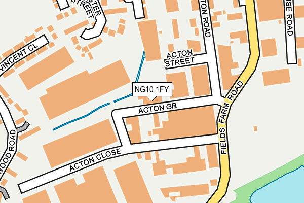 NG10 1FY map - OS OpenMap – Local (Ordnance Survey)