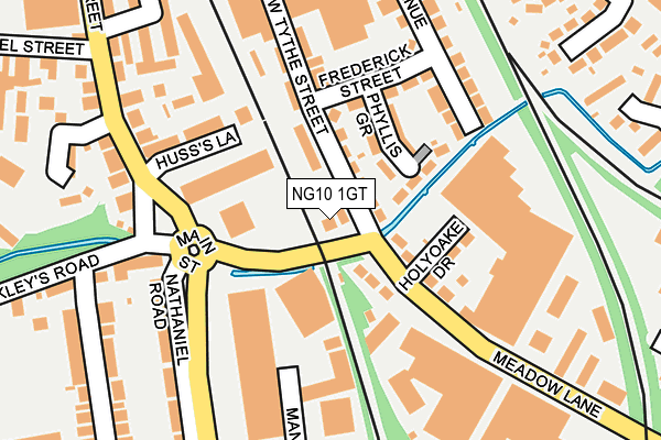NG10 1GT map - OS OpenMap – Local (Ordnance Survey)