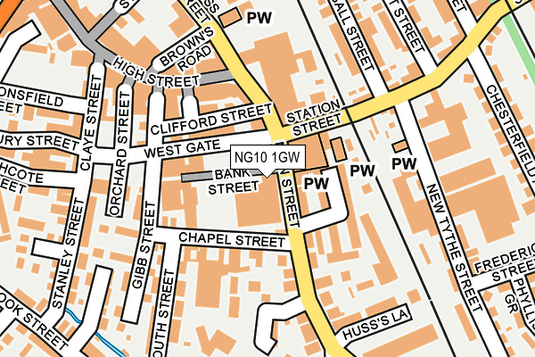 NG10 1GW map - OS OpenMap – Local (Ordnance Survey)