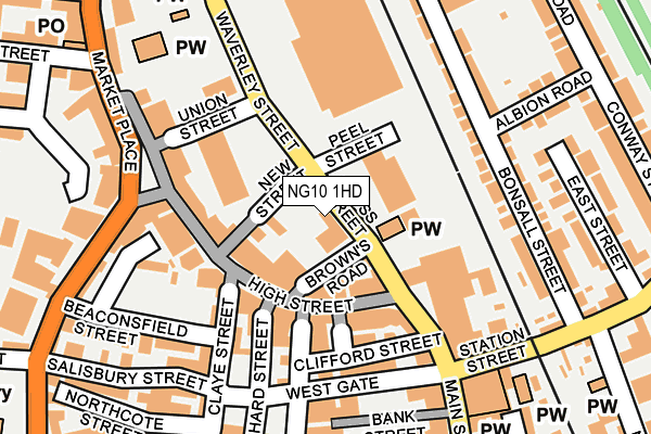 NG10 1HD map - OS OpenMap – Local (Ordnance Survey)