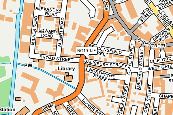 NG10 1JF map - OS OpenMap – Local (Ordnance Survey)