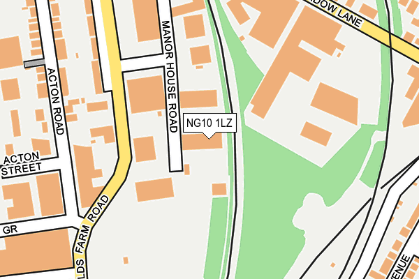 NG10 1LZ map - OS OpenMap – Local (Ordnance Survey)