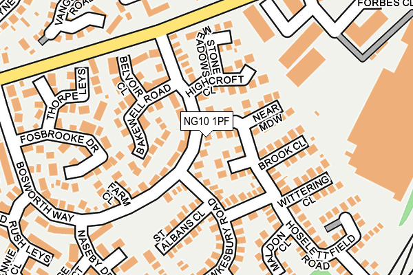 NG10 1PF map - OS OpenMap – Local (Ordnance Survey)