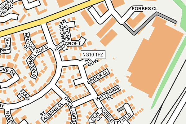 NG10 1PZ map - OS OpenMap – Local (Ordnance Survey)