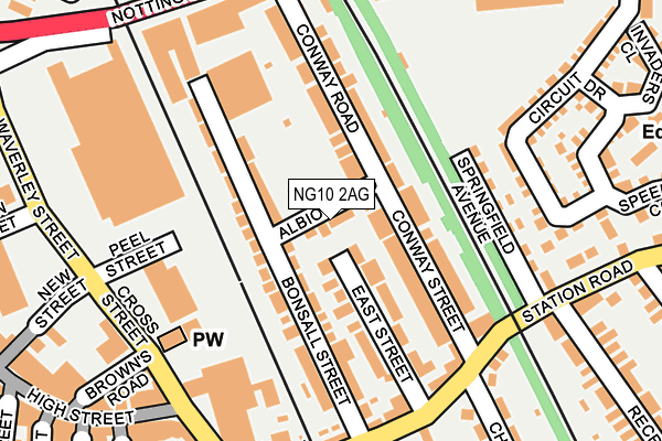 NG10 2AG map - OS OpenMap – Local (Ordnance Survey)