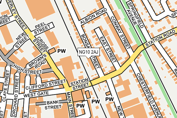 NG10 2AJ map - OS OpenMap – Local (Ordnance Survey)