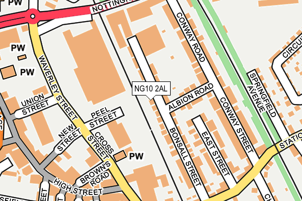 NG10 2AL map - OS OpenMap – Local (Ordnance Survey)