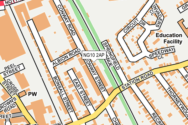 NG10 2AP map - OS OpenMap – Local (Ordnance Survey)