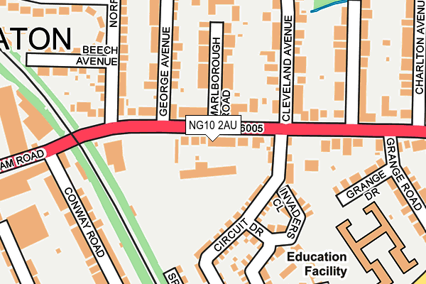 NG10 2AU map - OS OpenMap – Local (Ordnance Survey)