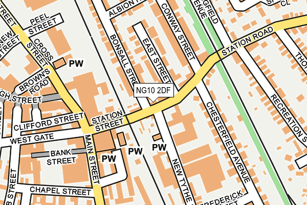 NG10 2DF map - OS OpenMap – Local (Ordnance Survey)