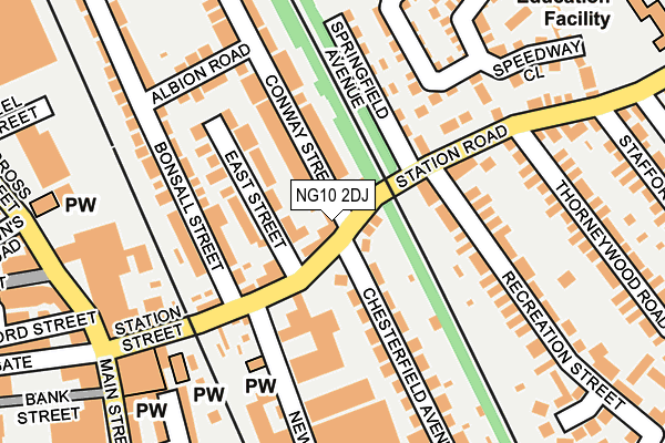 NG10 2DJ map - OS OpenMap – Local (Ordnance Survey)