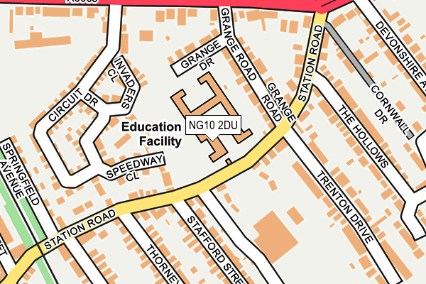 NG10 2DU map - OS OpenMap – Local (Ordnance Survey)