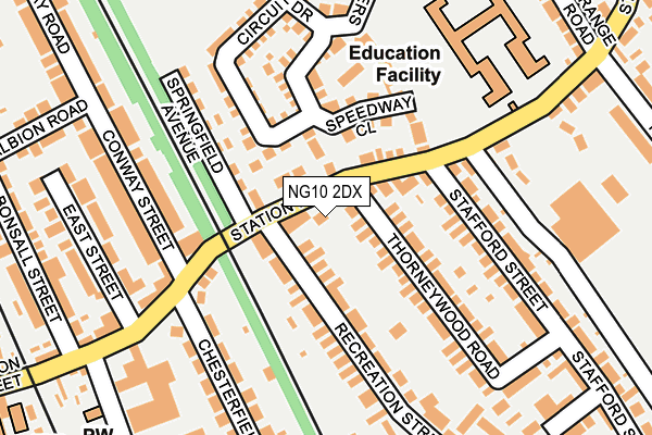 NG10 2DX map - OS OpenMap – Local (Ordnance Survey)