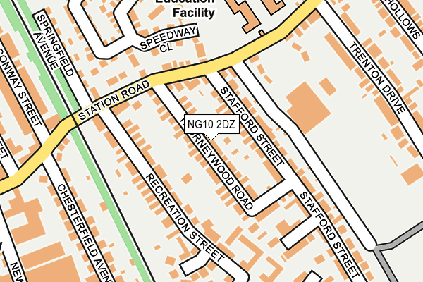 NG10 2DZ map - OS OpenMap – Local (Ordnance Survey)