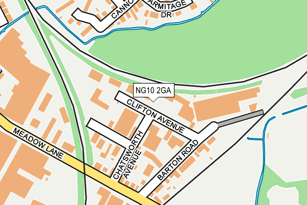 NG10 2GA map - OS OpenMap – Local (Ordnance Survey)
