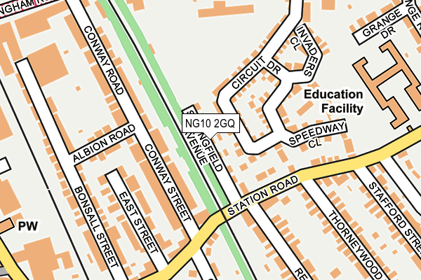 NG10 2GQ map - OS OpenMap – Local (Ordnance Survey)