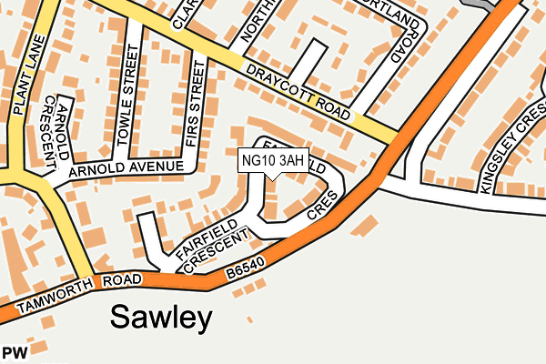 NG10 3AH map - OS OpenMap – Local (Ordnance Survey)