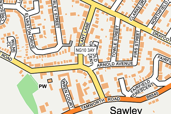 NG10 3AY map - OS OpenMap – Local (Ordnance Survey)