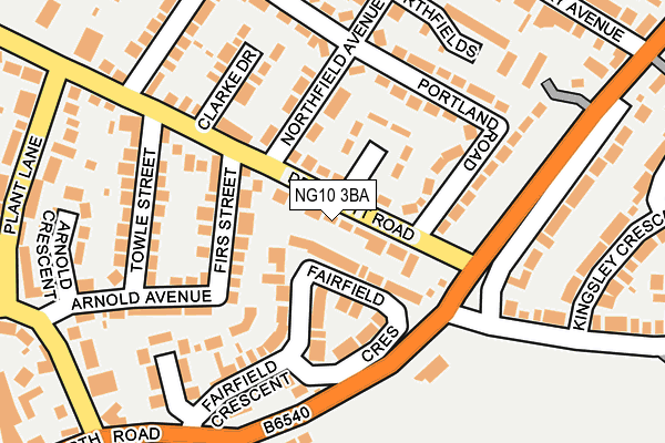 NG10 3BA map - OS OpenMap – Local (Ordnance Survey)