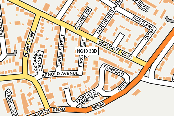 NG10 3BD map - OS OpenMap – Local (Ordnance Survey)