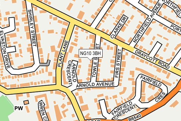 NG10 3BH map - OS OpenMap – Local (Ordnance Survey)