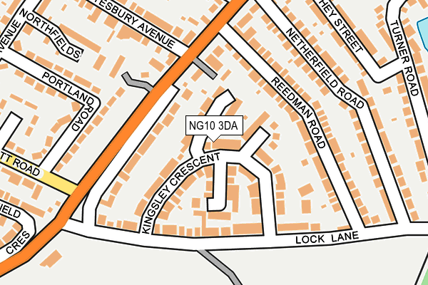 NG10 3DA map - OS OpenMap – Local (Ordnance Survey)