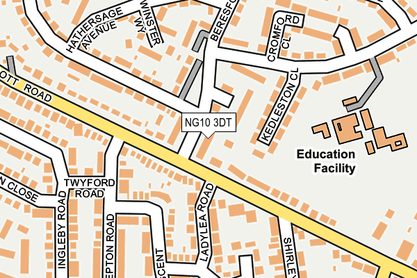 NG10 3DT map - OS OpenMap – Local (Ordnance Survey)