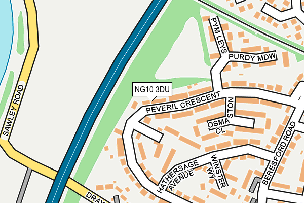 NG10 3DU map - OS OpenMap – Local (Ordnance Survey)