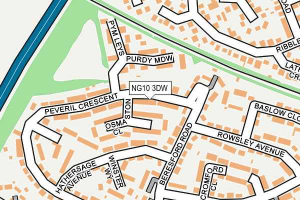 NG10 3DW map - OS OpenMap – Local (Ordnance Survey)