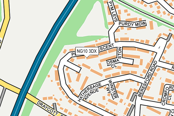 NG10 3DX map - OS OpenMap – Local (Ordnance Survey)