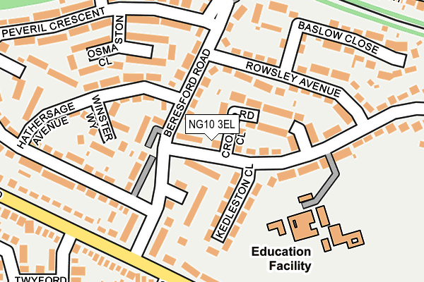 NG10 3EL map - OS OpenMap – Local (Ordnance Survey)