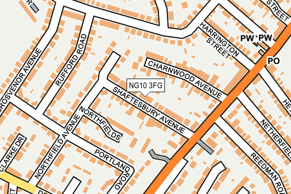 NG10 3FG map - OS OpenMap – Local (Ordnance Survey)