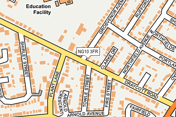 NG10 3FR map - OS OpenMap – Local (Ordnance Survey)