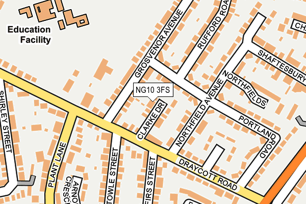 NG10 3FS map - OS OpenMap – Local (Ordnance Survey)