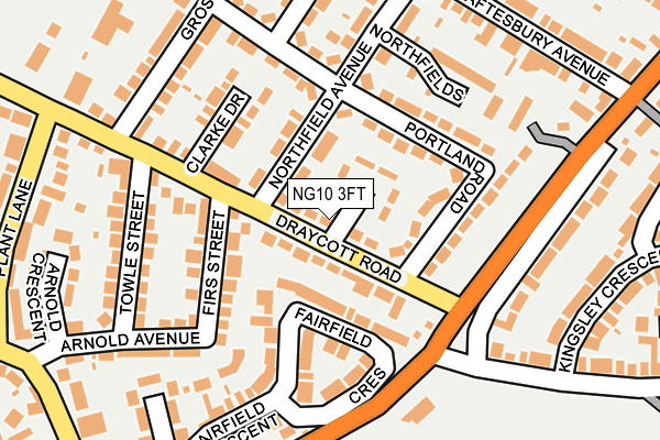 NG10 3FT map - OS OpenMap – Local (Ordnance Survey)