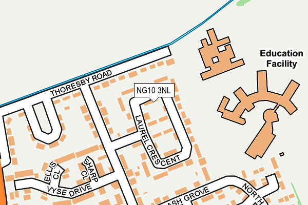 NG10 3NL map - OS OpenMap – Local (Ordnance Survey)