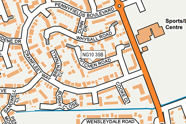 NG10 3SB map - OS OpenMap – Local (Ordnance Survey)