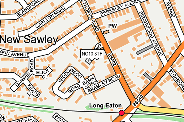 NG10 3TF map - OS OpenMap – Local (Ordnance Survey)