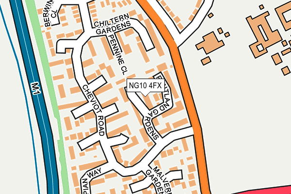 NG10 4FX map - OS OpenMap – Local (Ordnance Survey)