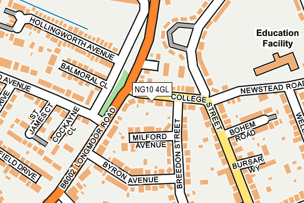 NG10 4GL map - OS OpenMap – Local (Ordnance Survey)