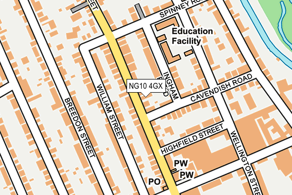 NG10 4GX map - OS OpenMap – Local (Ordnance Survey)