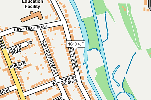 NG10 4JF map - OS OpenMap – Local (Ordnance Survey)