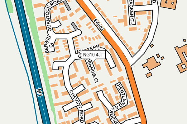 NG10 4JT map - OS OpenMap – Local (Ordnance Survey)