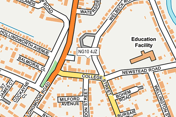 NG10 4JZ map - OS OpenMap – Local (Ordnance Survey)