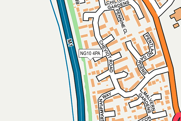 NG10 4PA map - OS OpenMap – Local (Ordnance Survey)