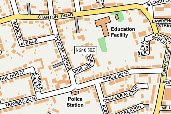 NG10 5BZ map - OS OpenMap – Local (Ordnance Survey)
